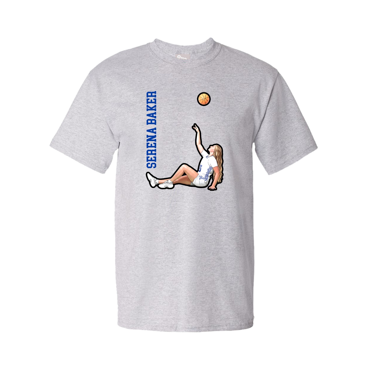 Tee — Name Vertical in Grey