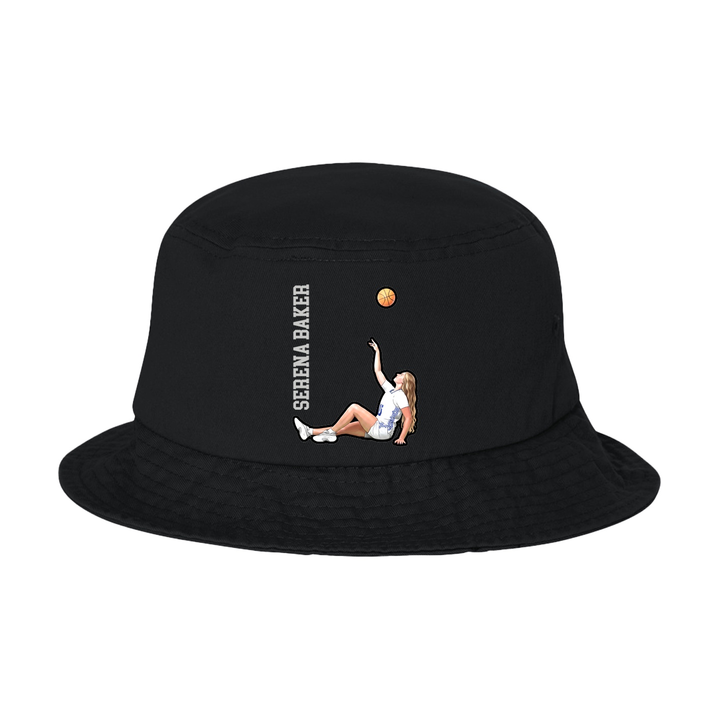 Bucket Cap — Name Vertical in Black
