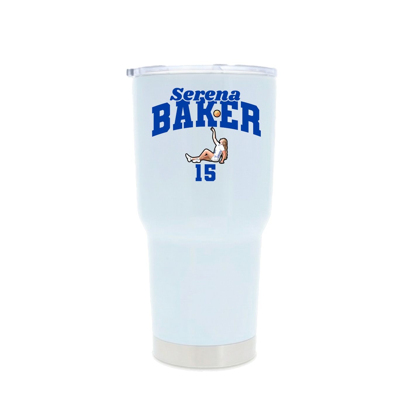 30oz Stainless Steel Tumbler — Signature Arch in White