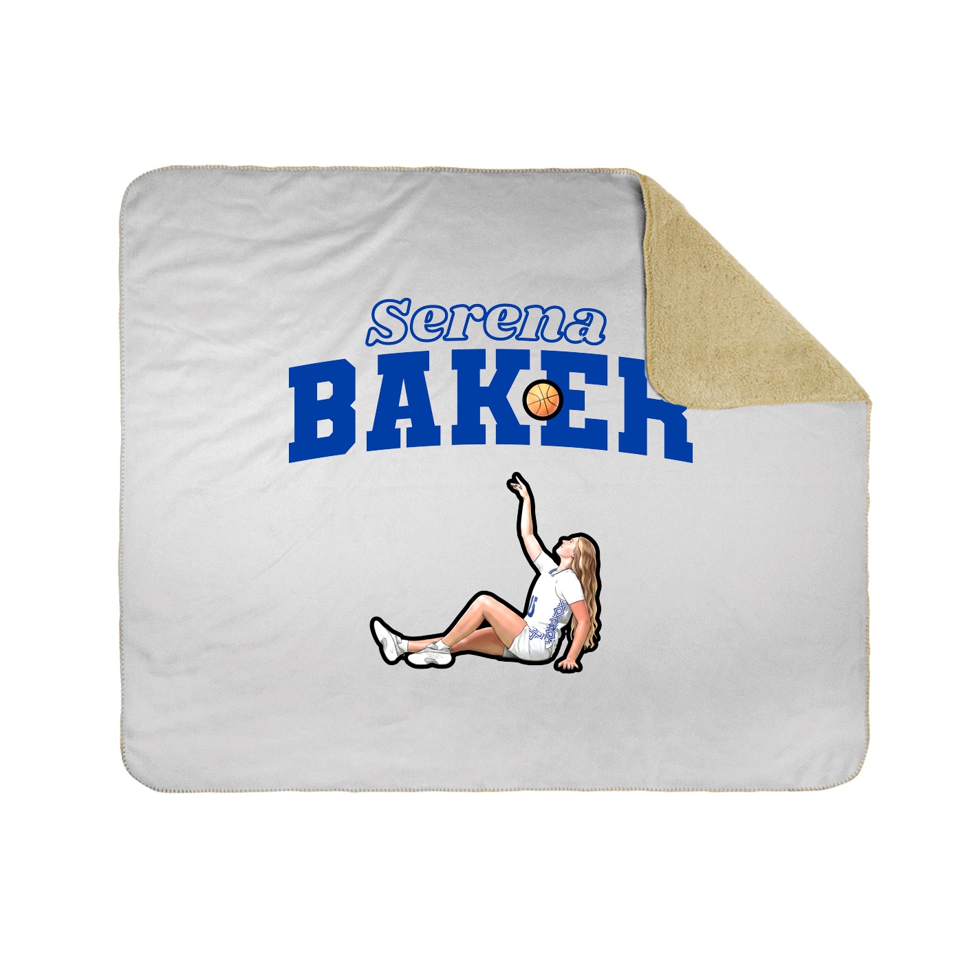Throw Blanket — Name Arch in White