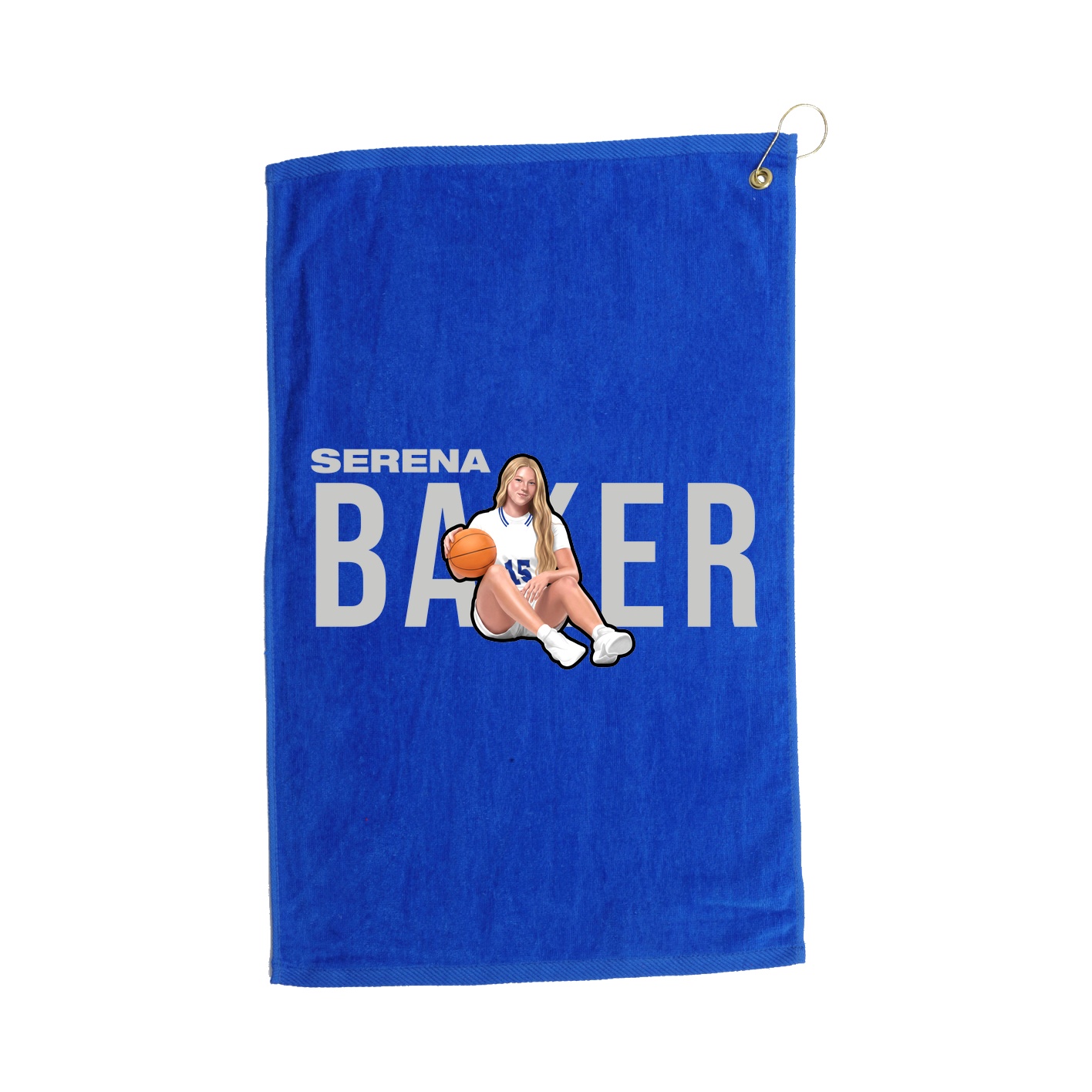 Golf Towel — Player Name in Royal