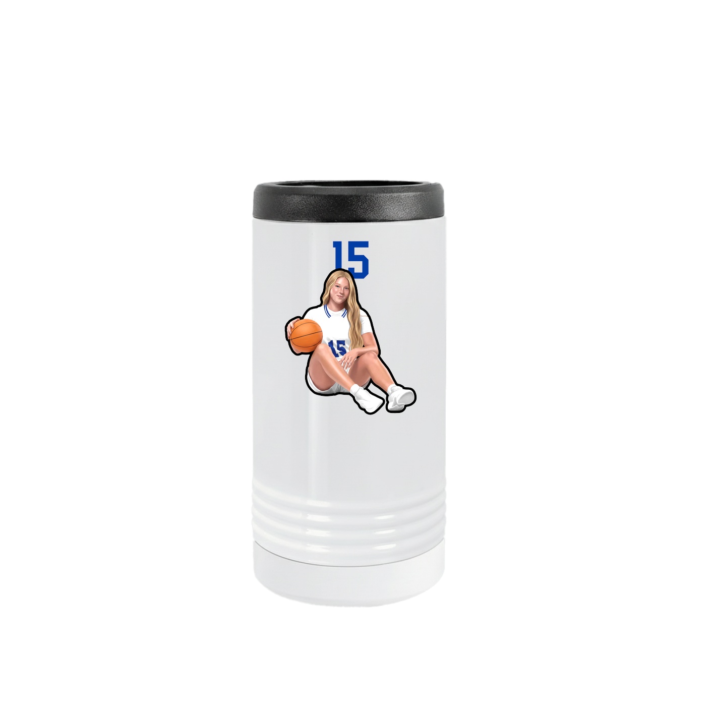 Slim Beverage Holder — Number Top in White