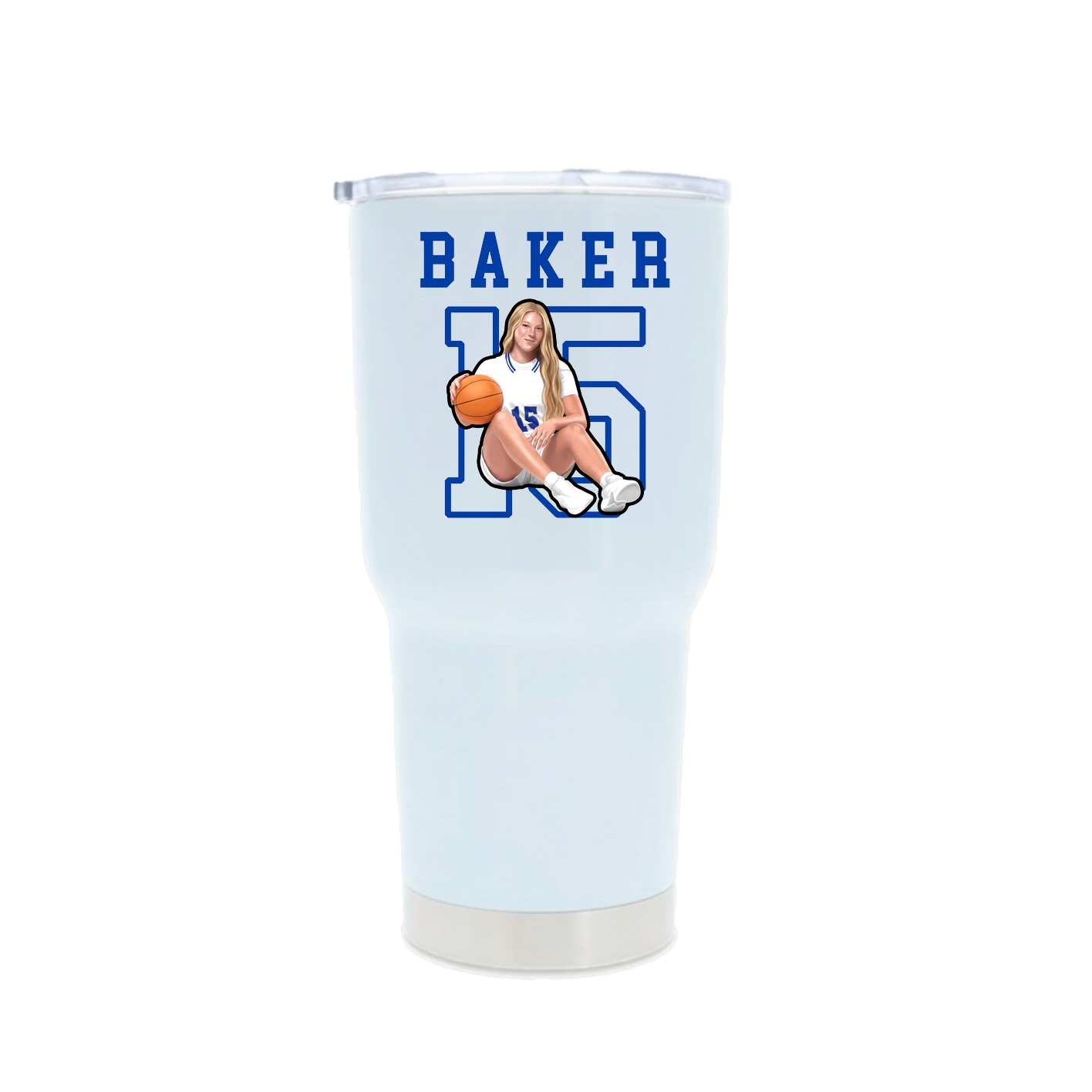 30oz Stainless Steel Tumbler — Shirsey in White