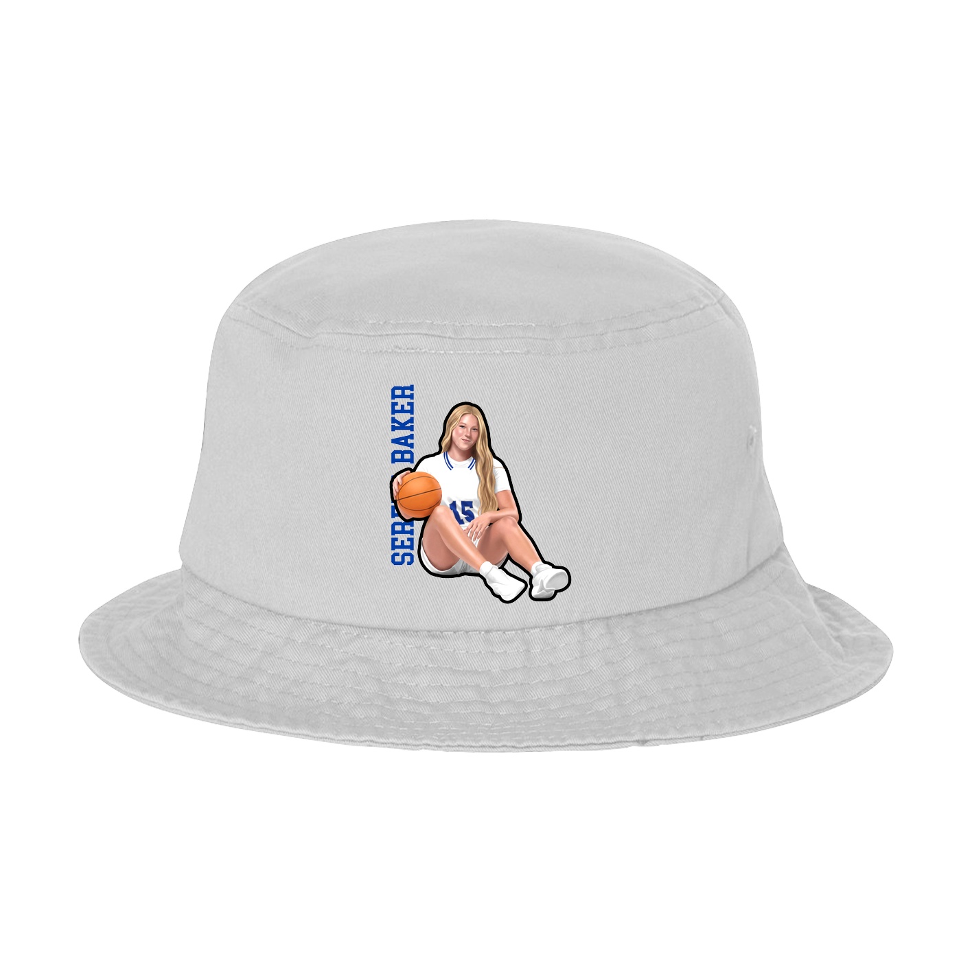 Bucket Cap — Name Vertical in White