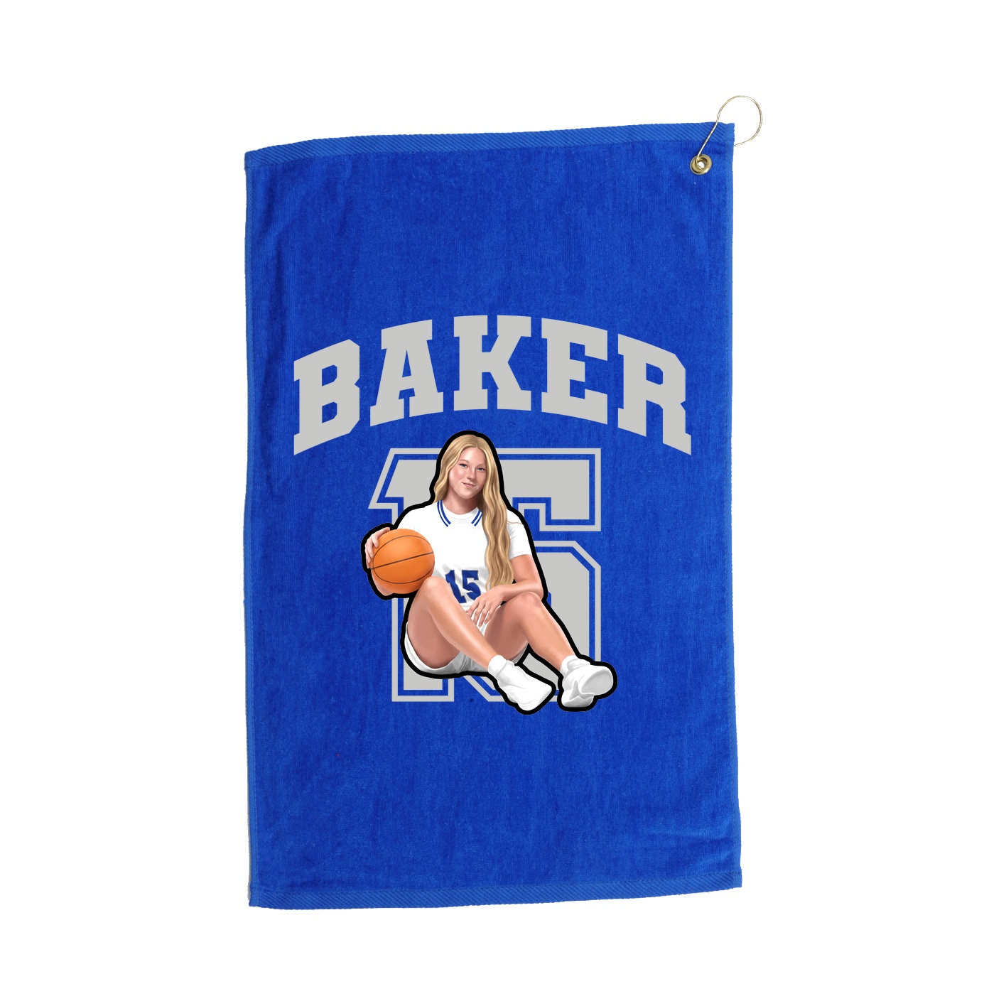 Golf Towel — Number in Royal