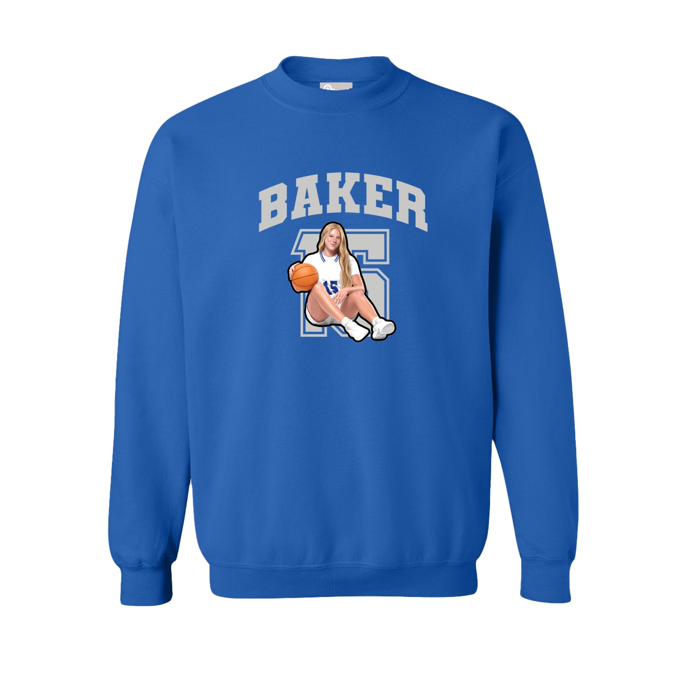 Fleece Crew — Number in Royal