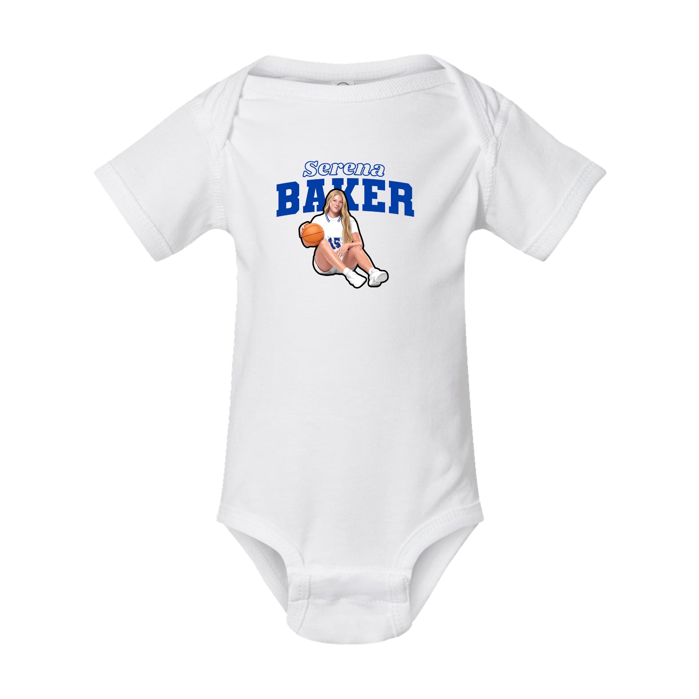 Baby Onesie — Name Arch in White