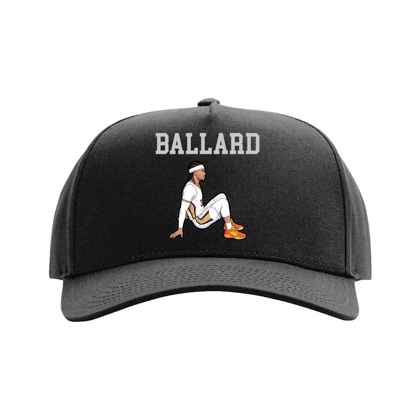 Full Fabric Five-Panel Champ Cap — Shirsey in Black