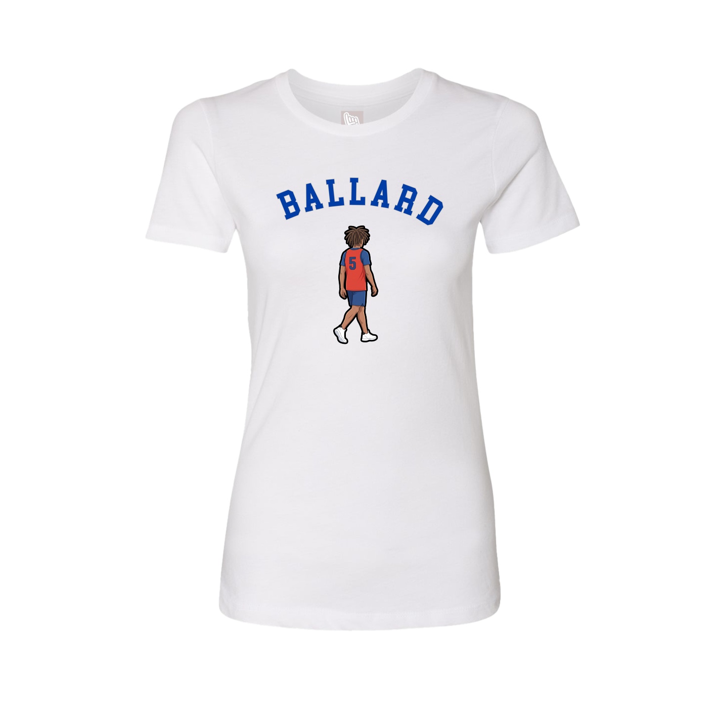 Fitted Women's Tee — Shirsey Arch in White