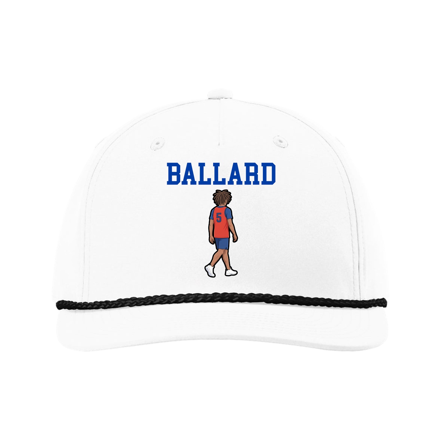 Five-Panel Classic Rope Cap — Shirsey in White