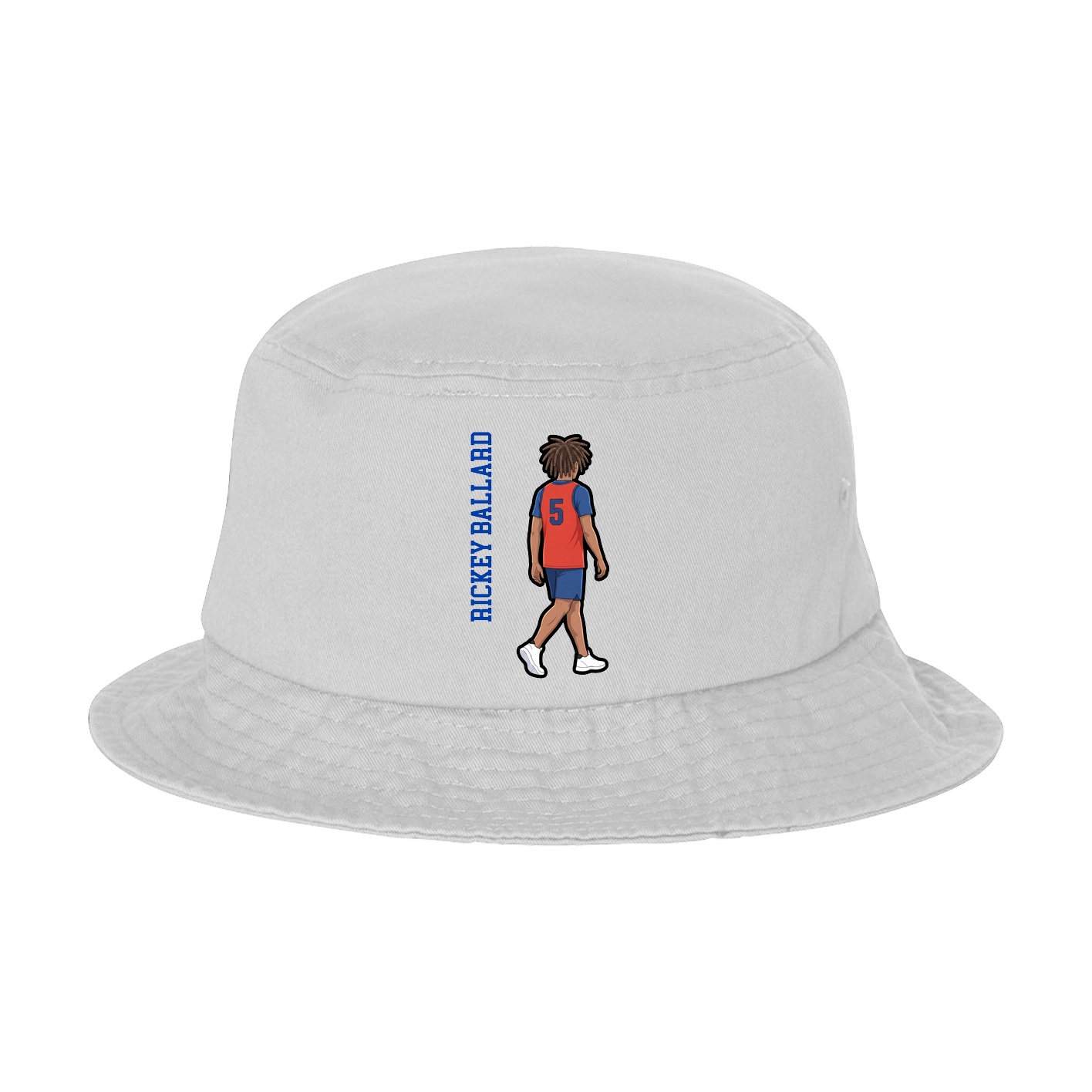 Bucket Cap — Name Vertical in White