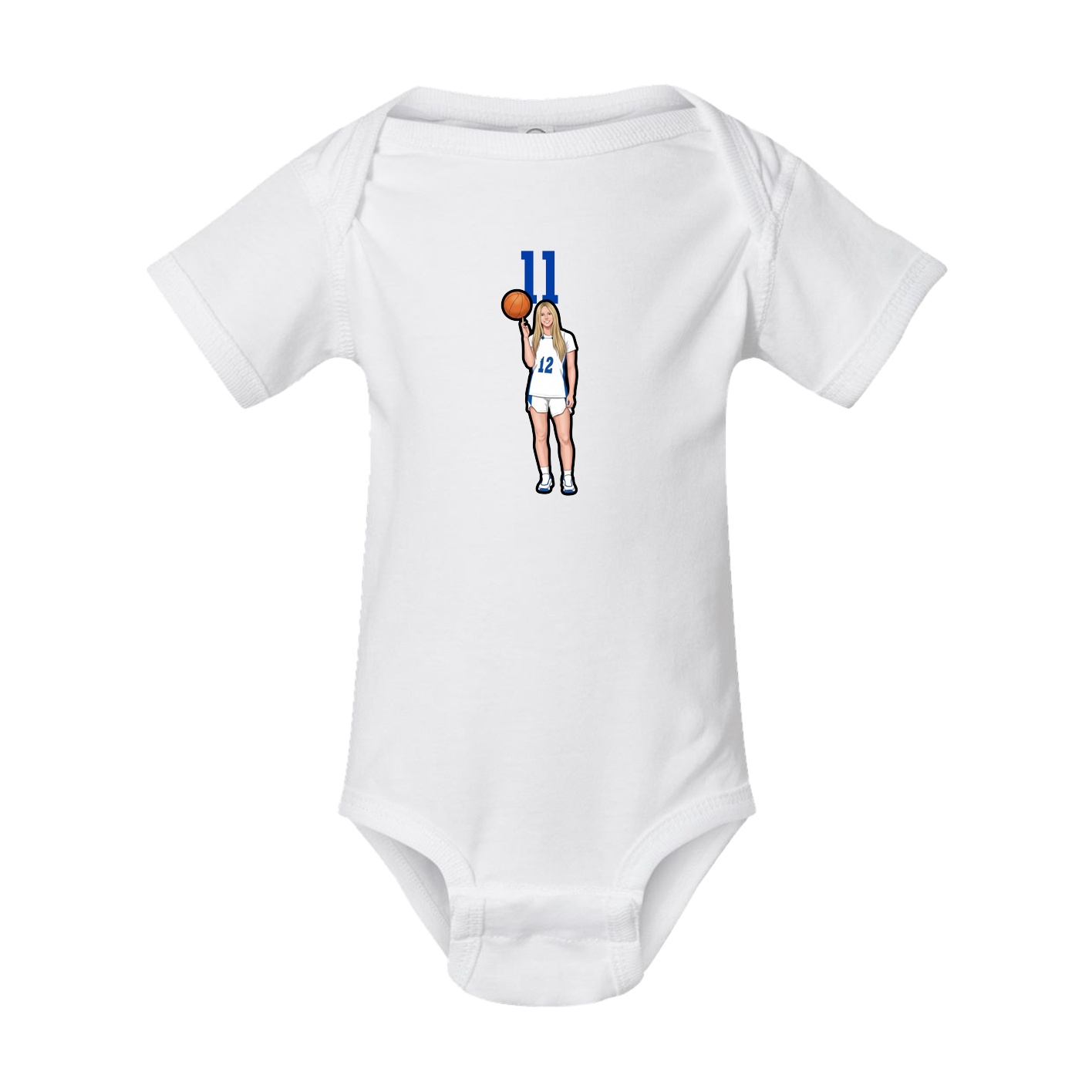 Baby Onesie — Number Top in White