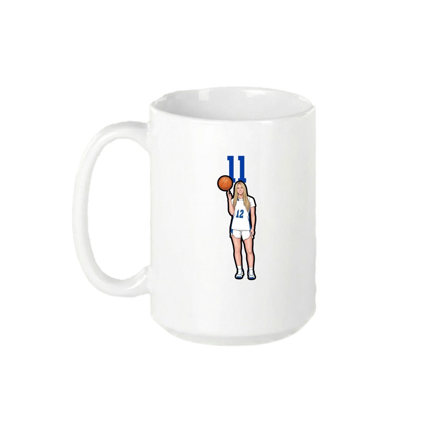 15oz Coffee Mug — Number Top in White