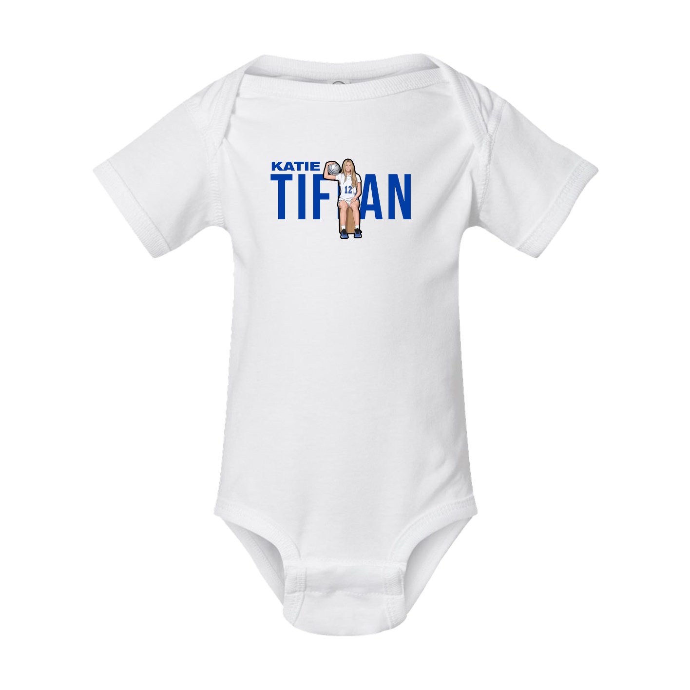Baby Onesie — Player Name in White