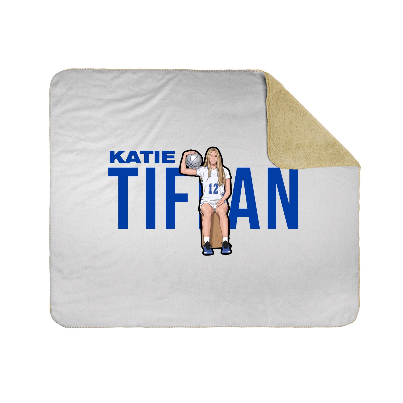 Throw Blanket — Player Name in White