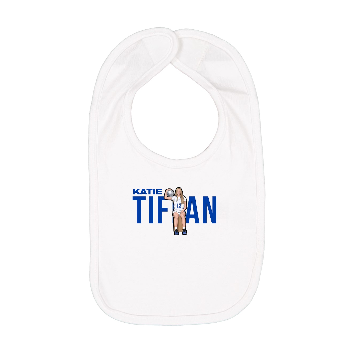 Infant Bib — Player Name in White