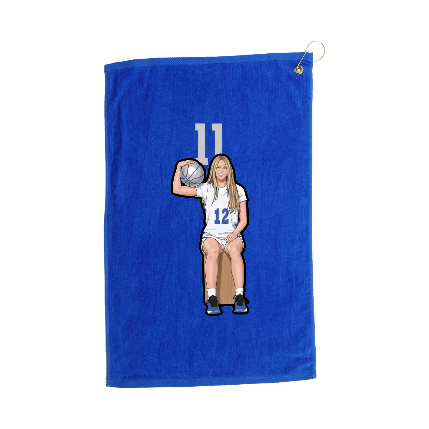 Golf Towel — Number Top in Royal