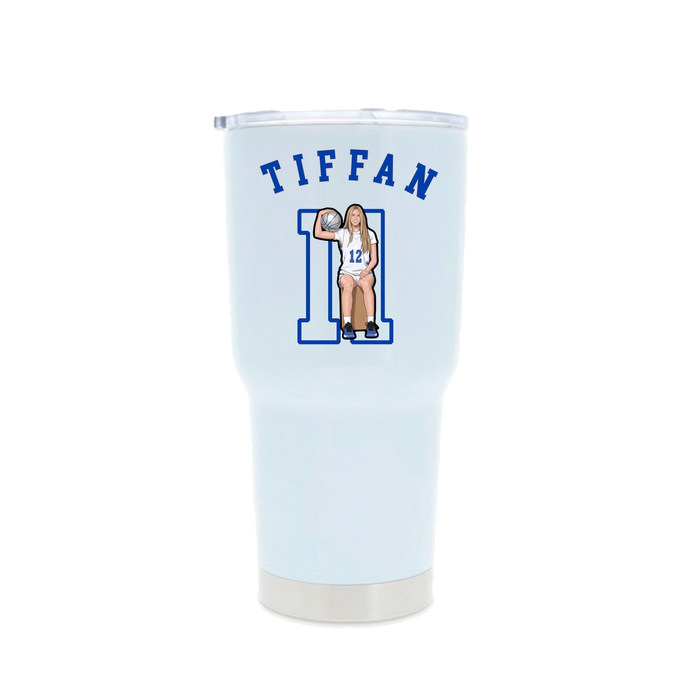 30oz Stainless Steel Tumbler — Shirsey Arch in White