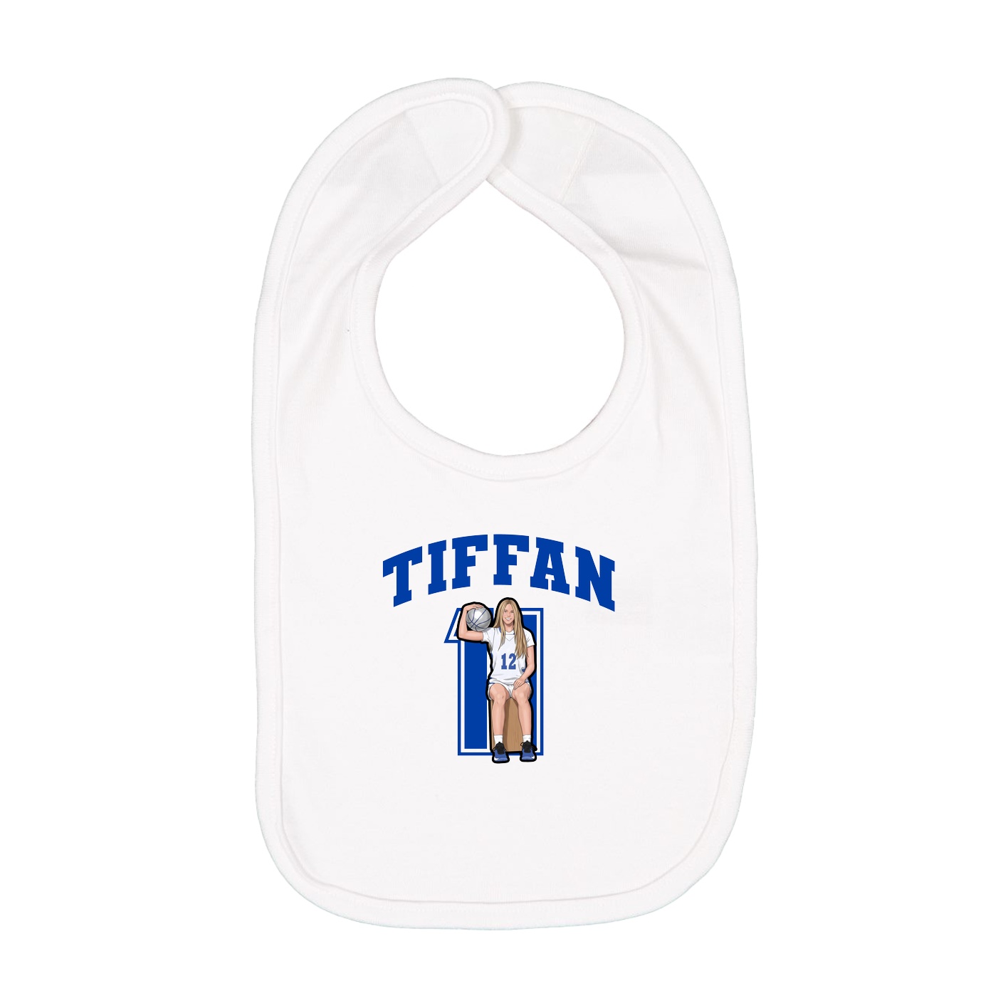 Infant Bib — Number in White