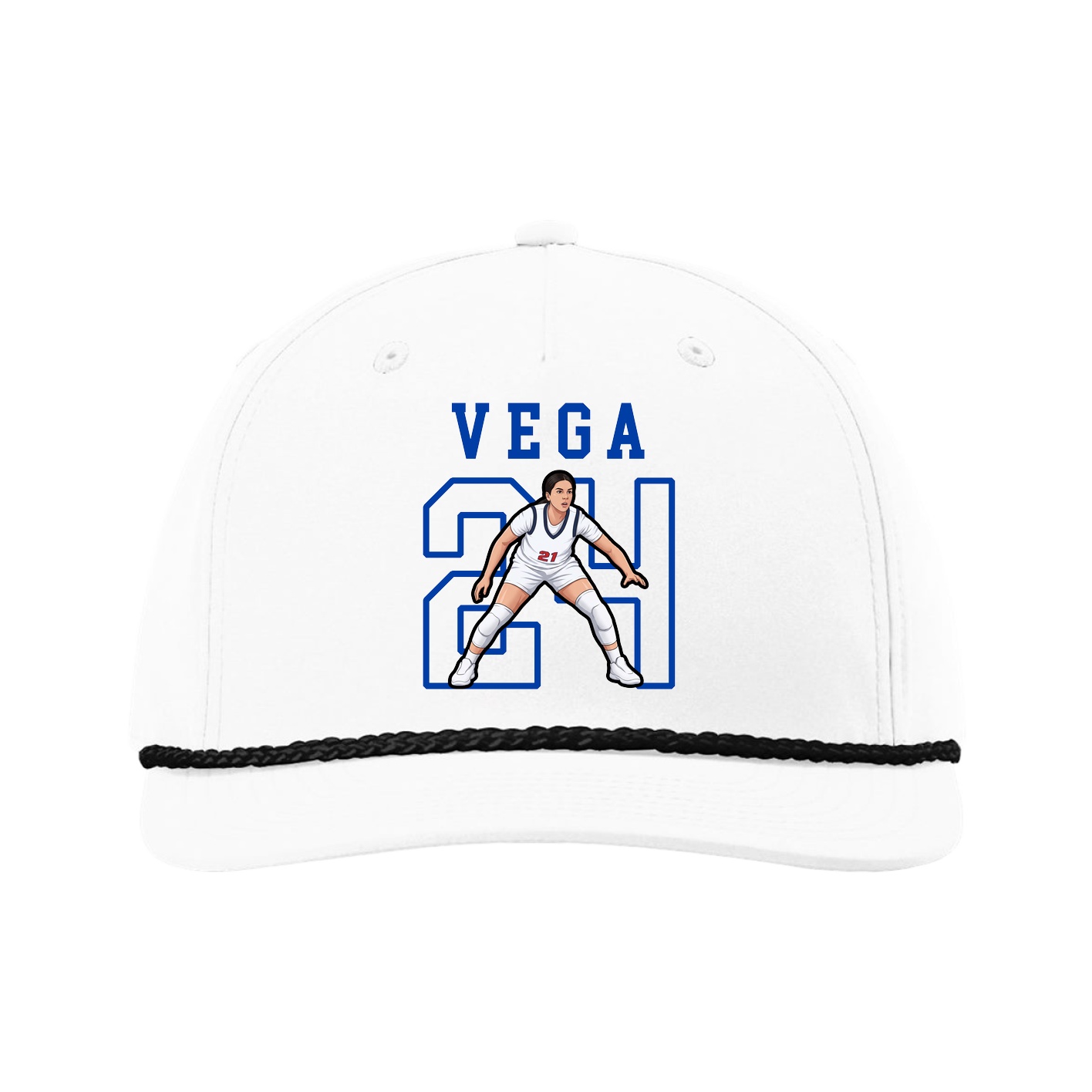 Five-Panel Classic Rope Cap — Shirsey in White