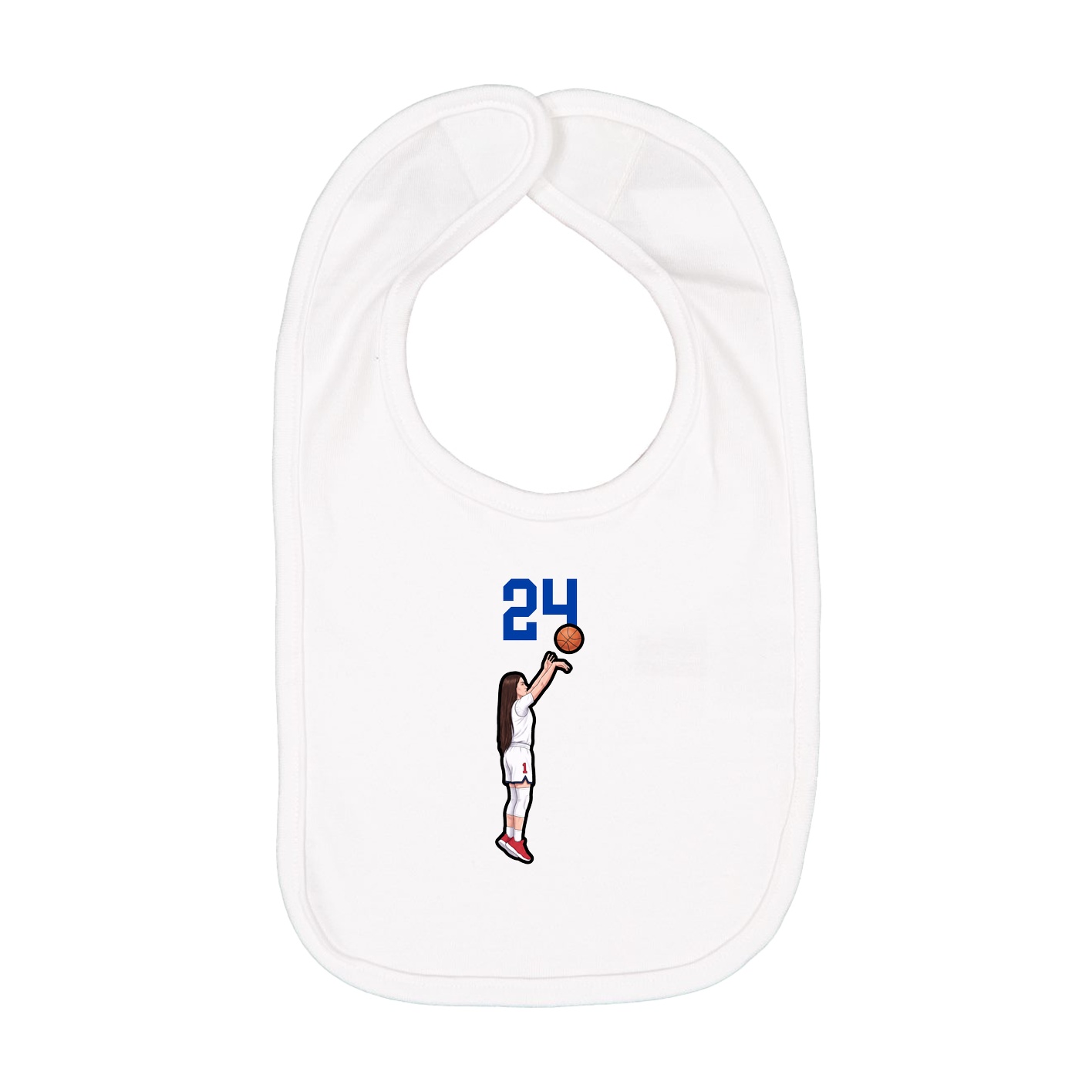 Infant Bib — Number Top in White