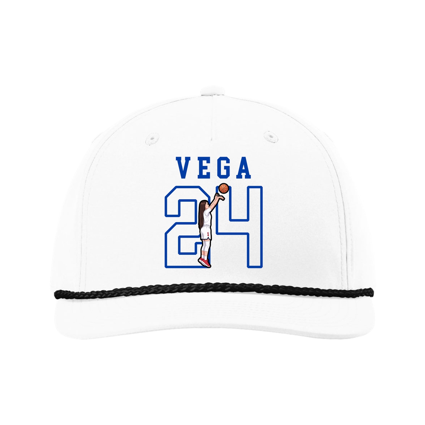 Five-Panel Classic Rope Cap — Shirsey in White