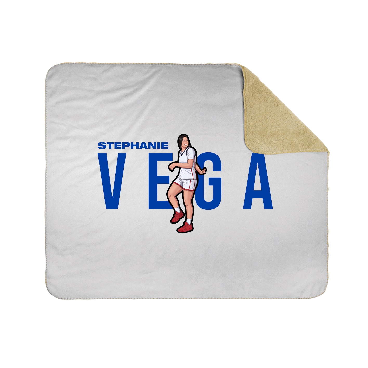 Throw Blanket — Player Name in White