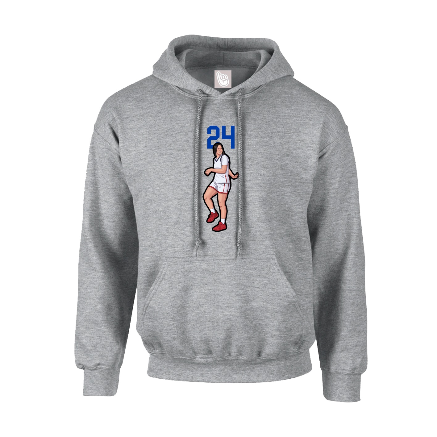 Youth Hoodie — Number Top in Grey