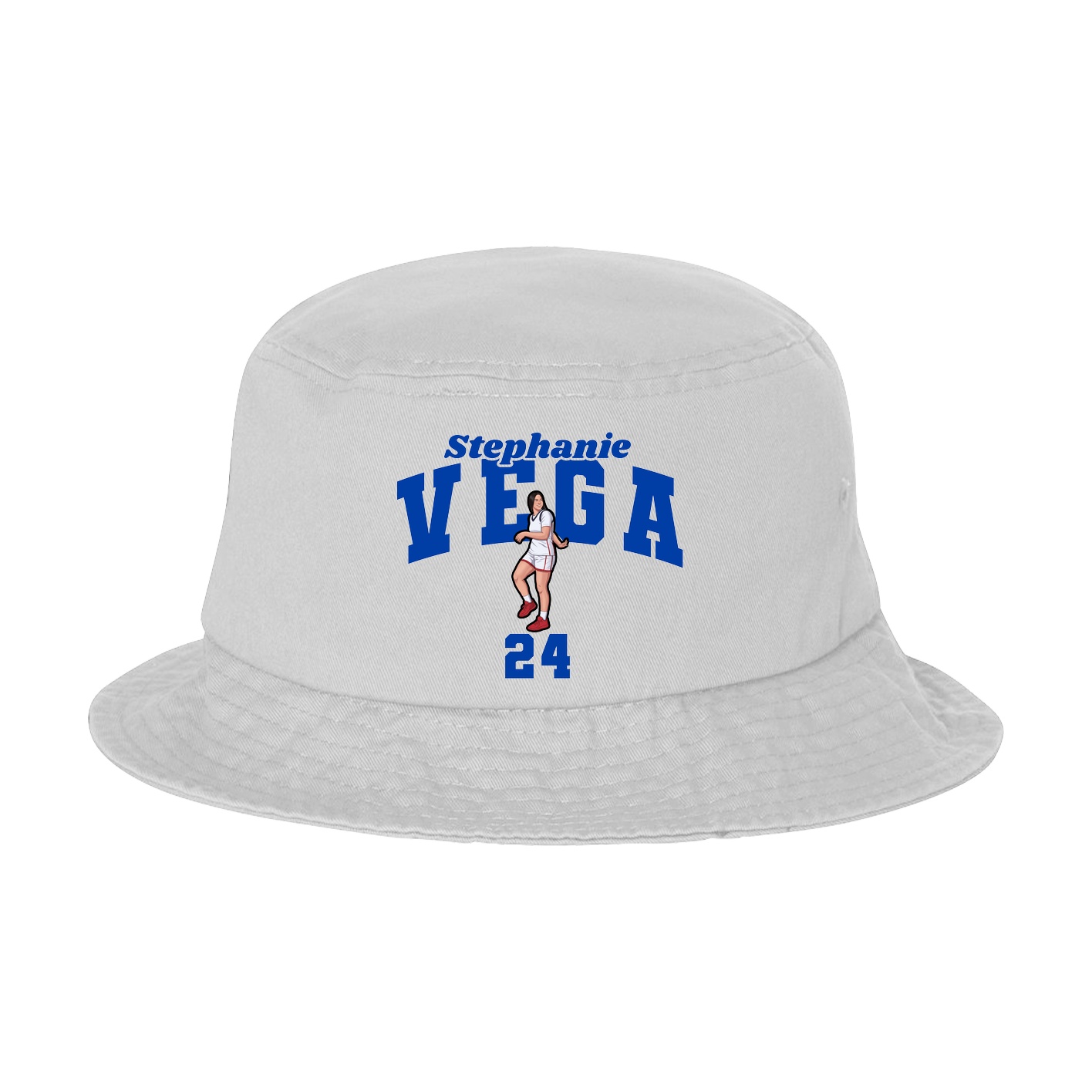 Bucket Cap — Signature Arch in White