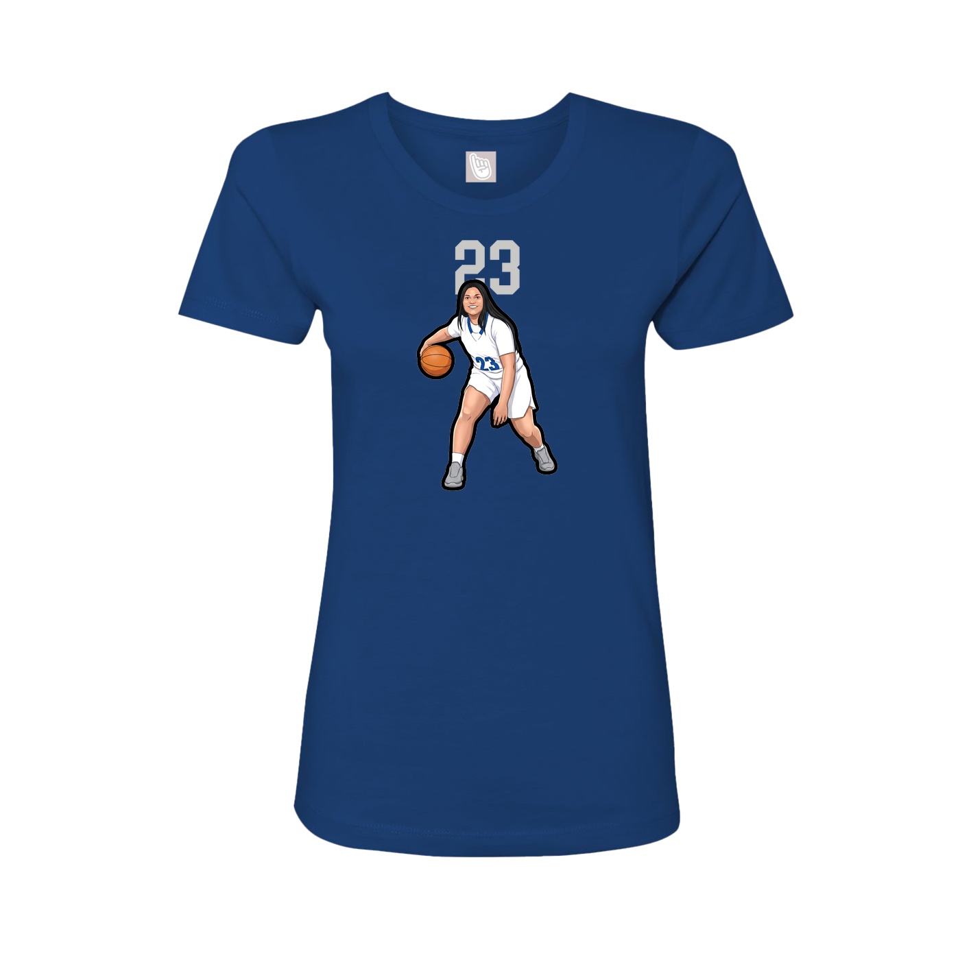 Womens Tee — Number Top in Royal