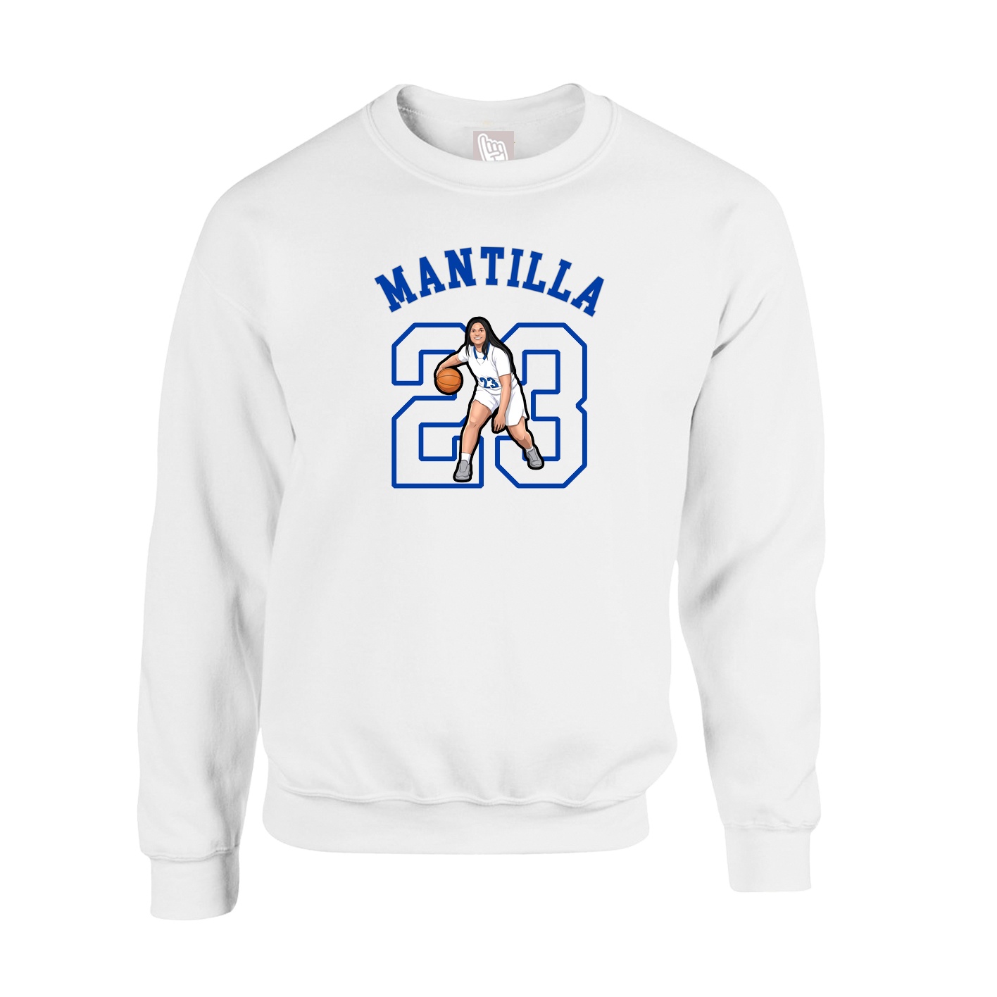 Fleece Crew — Shirsey Arch in White