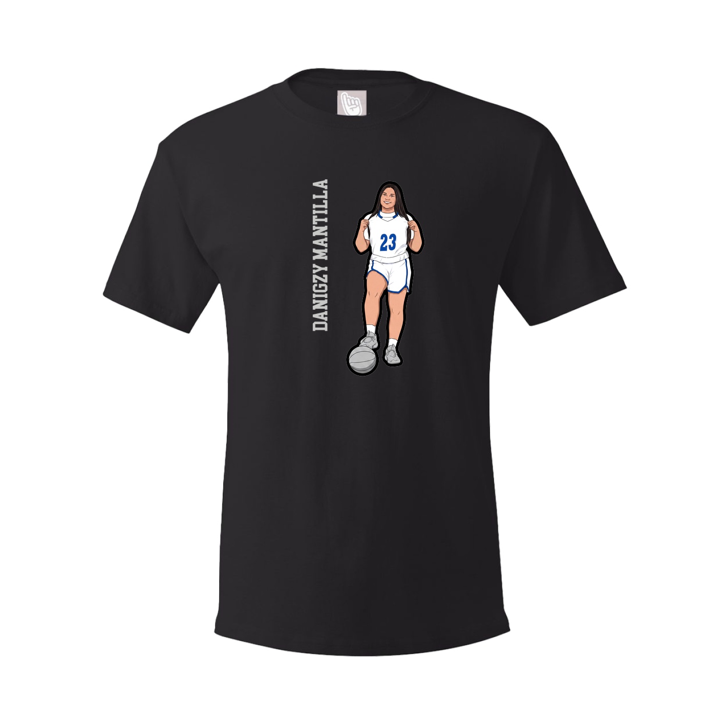 Youth Tee — Name Vertical in Black