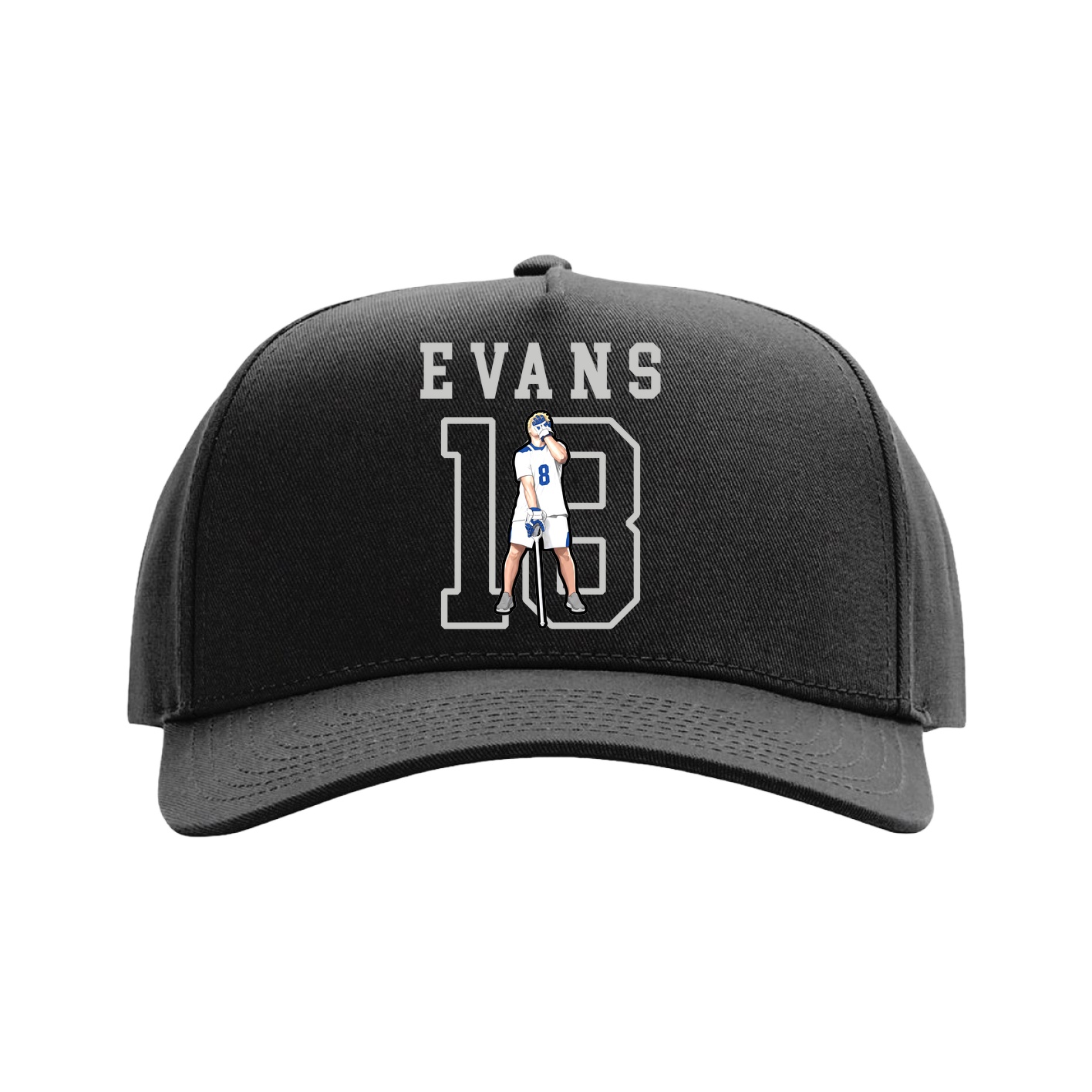 Full Fabric Five-Panel Champ Cap — Shirsey in Black