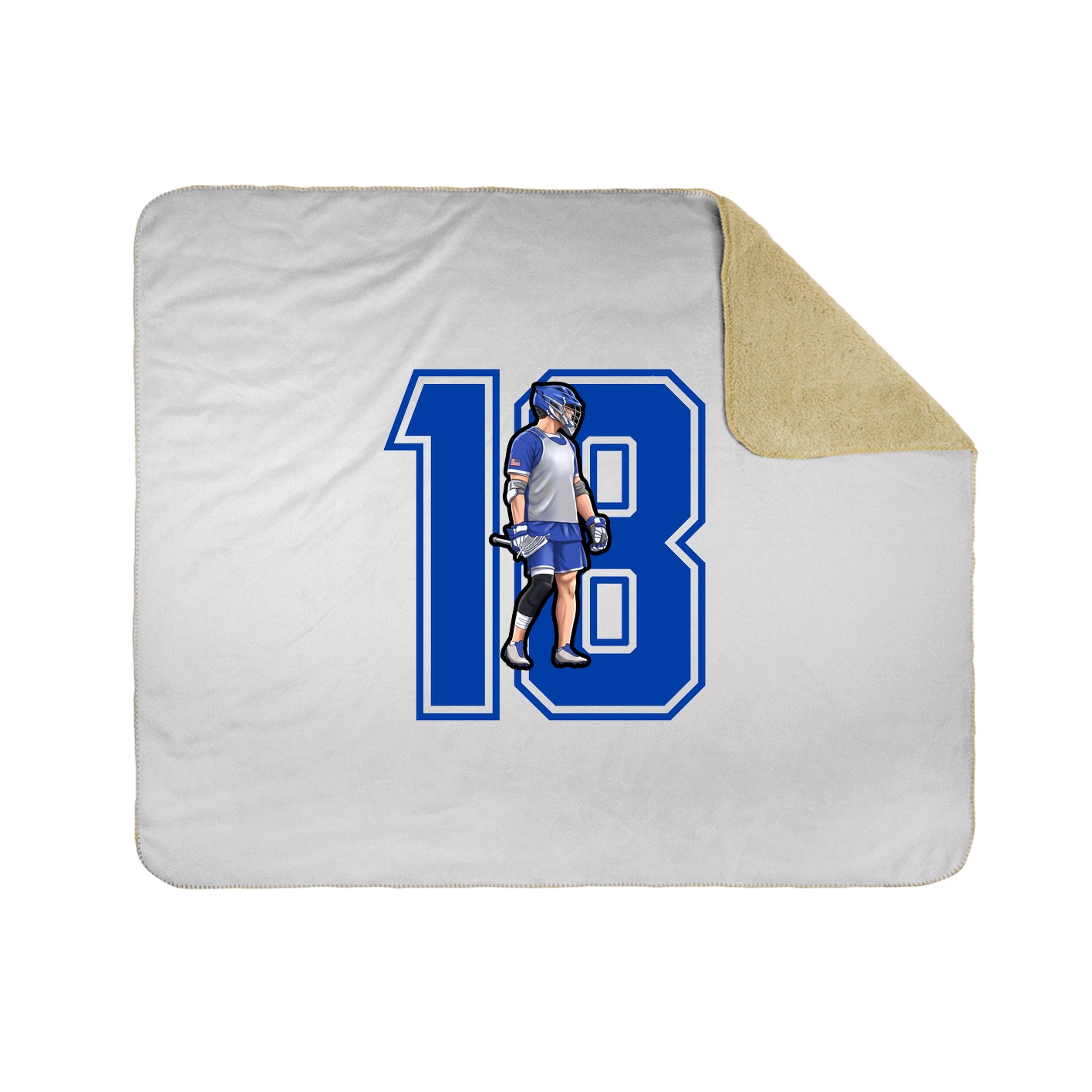 Throw Blanket — Number in White