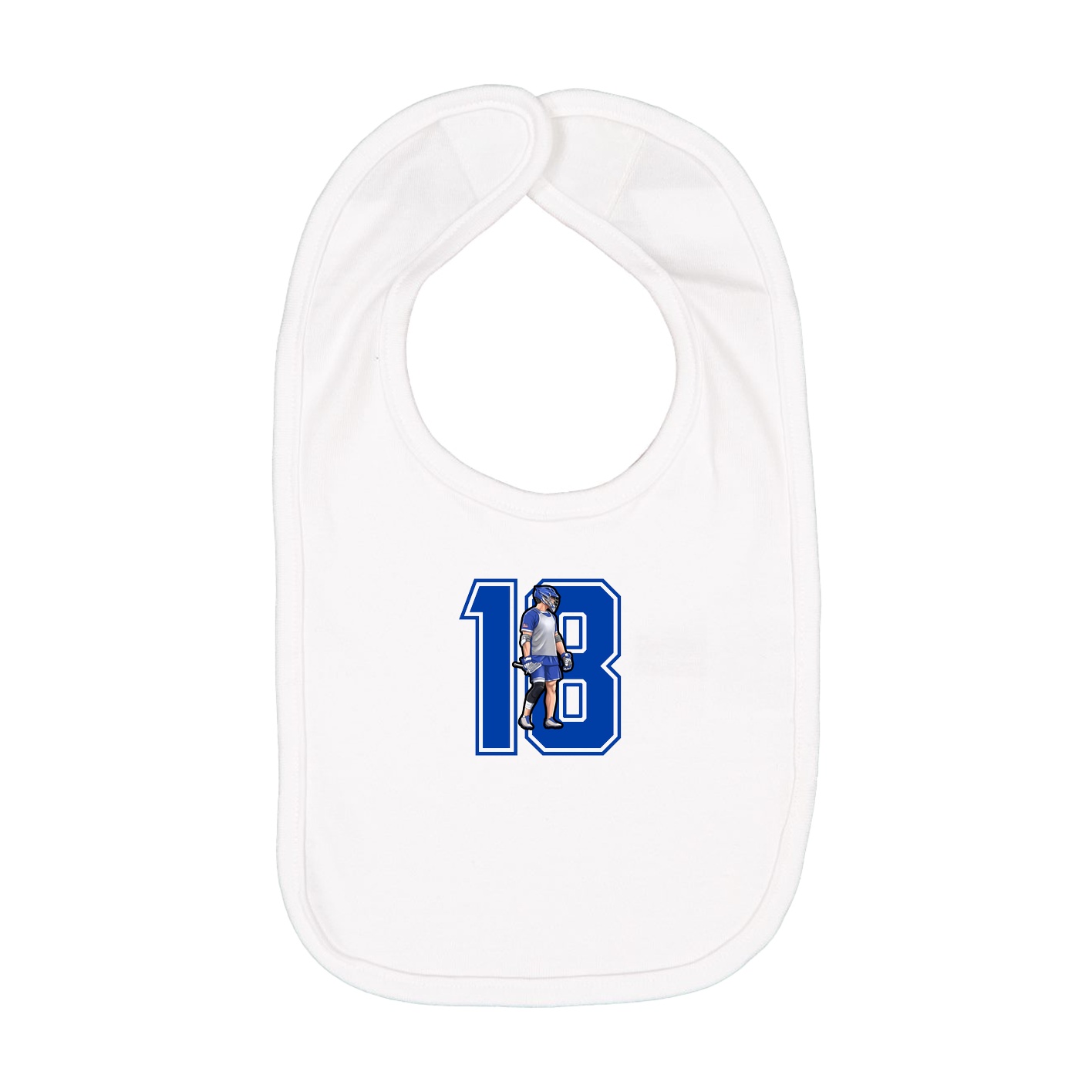 Infant Bib — Number in White