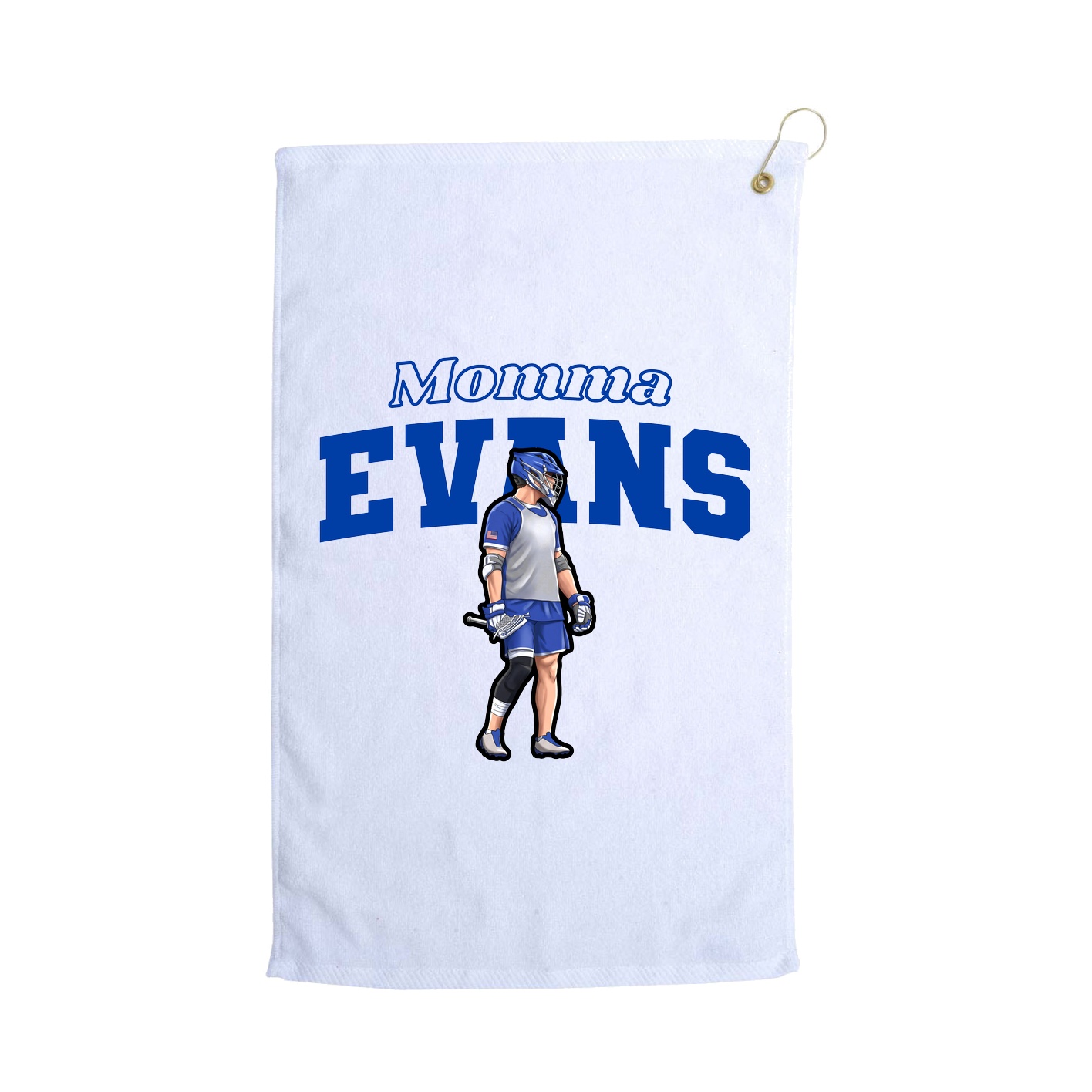 Golf Towel — Mothers Day Block in White