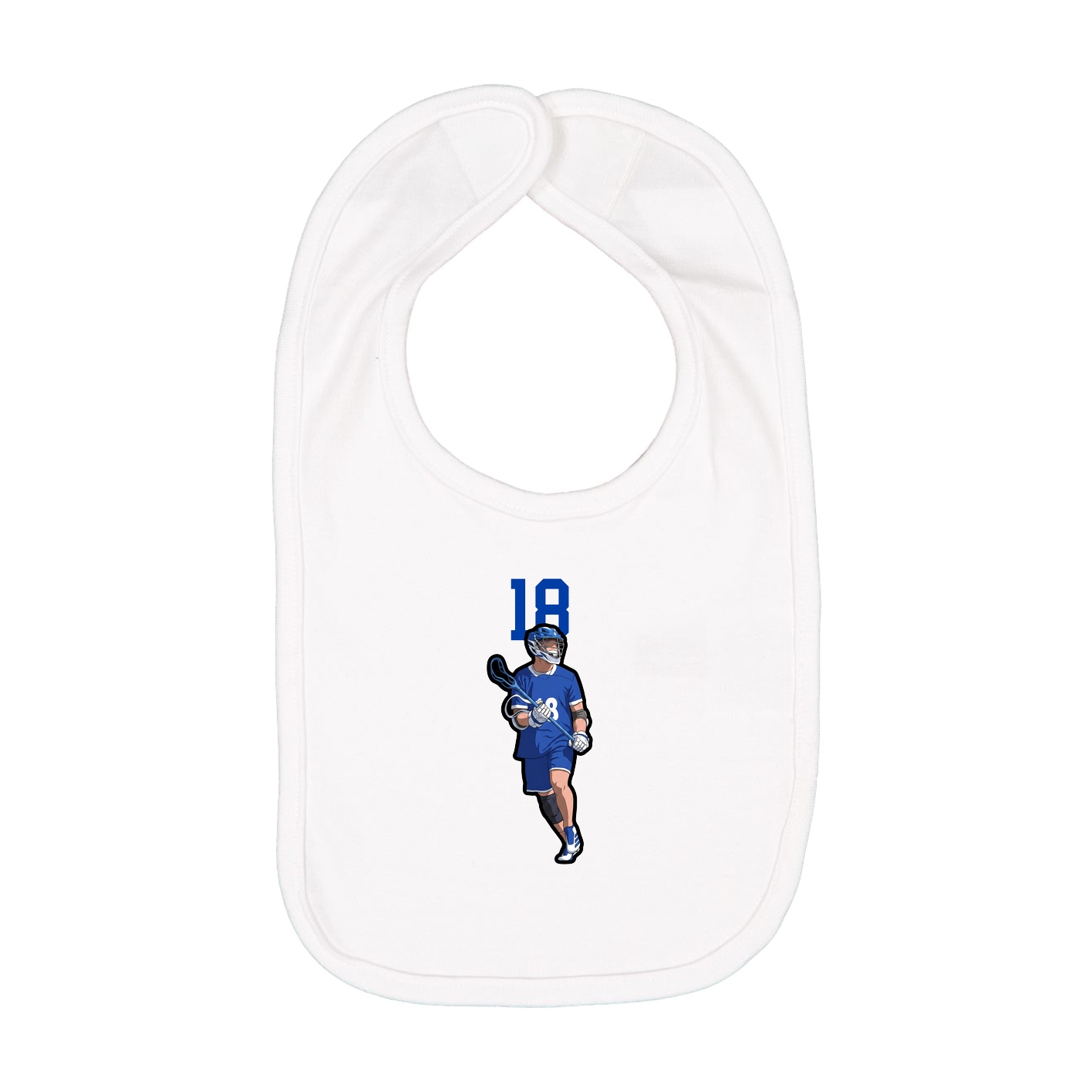 Infant Bib — Number Top in White