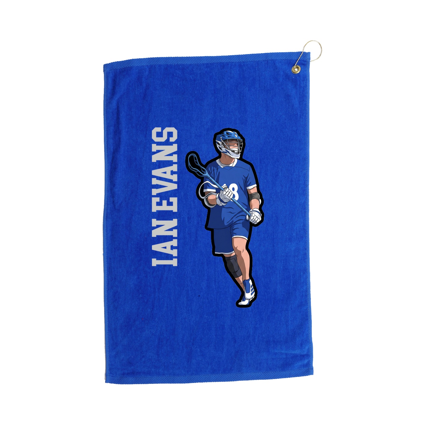 Golf Towel — Name Vertical in Royal