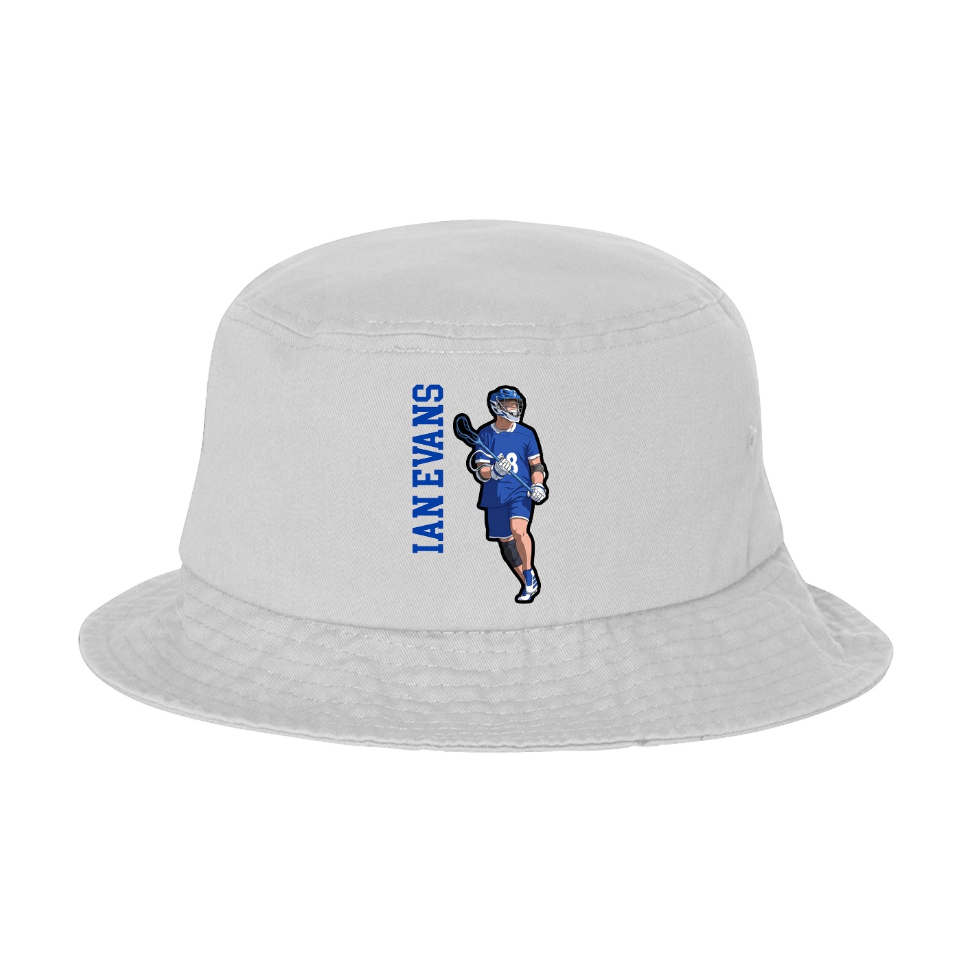 Bucket Cap — Name Vertical in White