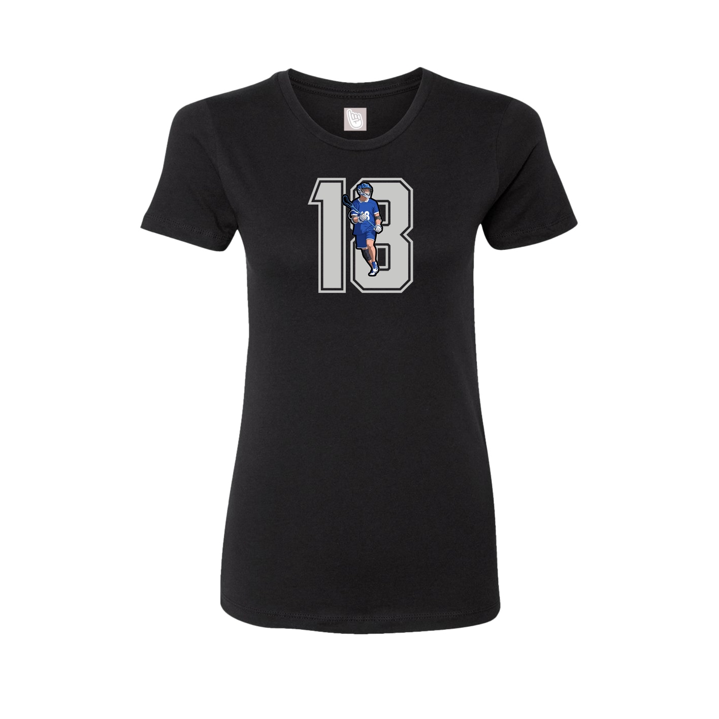 Womens Tee — Number in Black