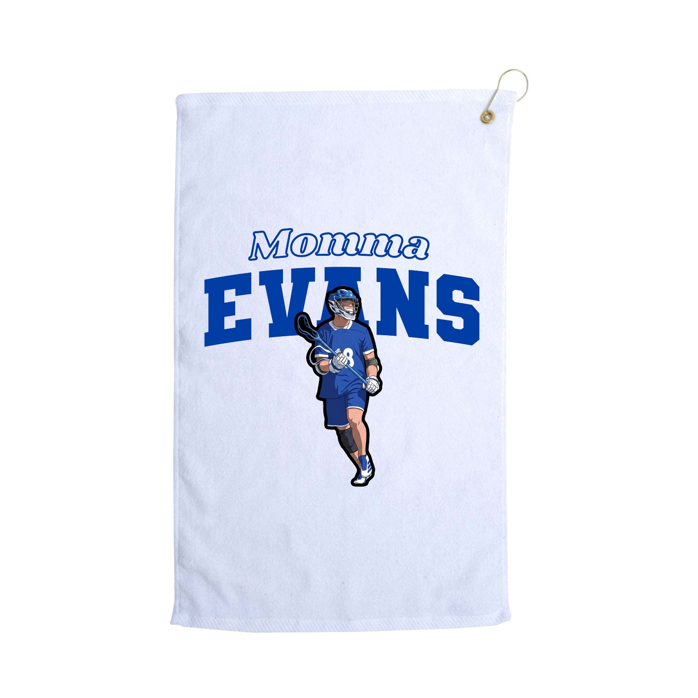 Golf Towel — Mothers Day Block in White