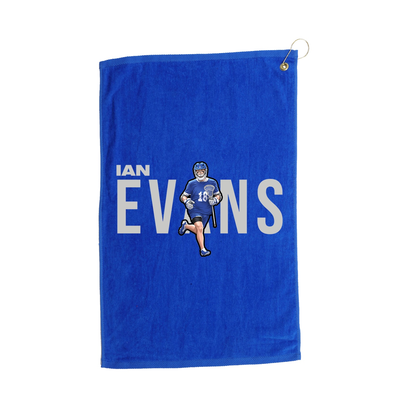 Golf Towel — Player Name in Royal