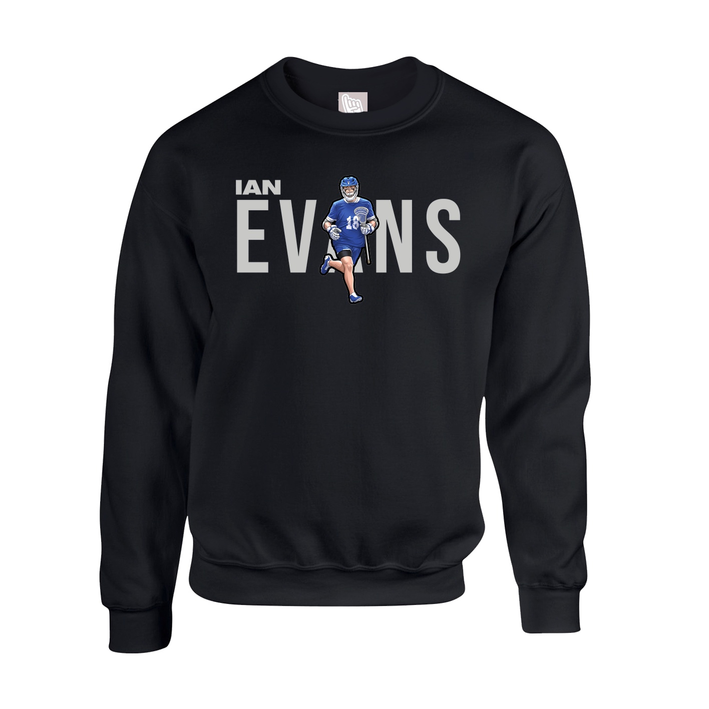 Fleece Crew — Player Name in Black
