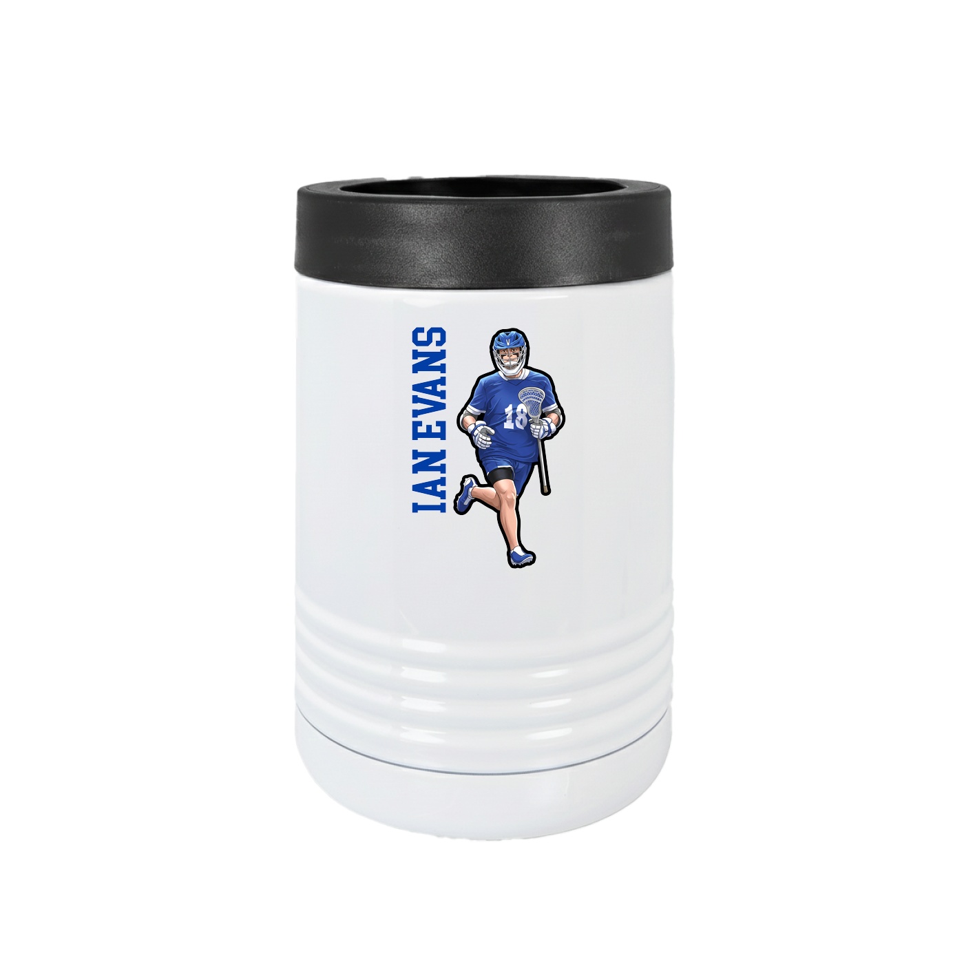 Beverage Holder — Name Vertical in White