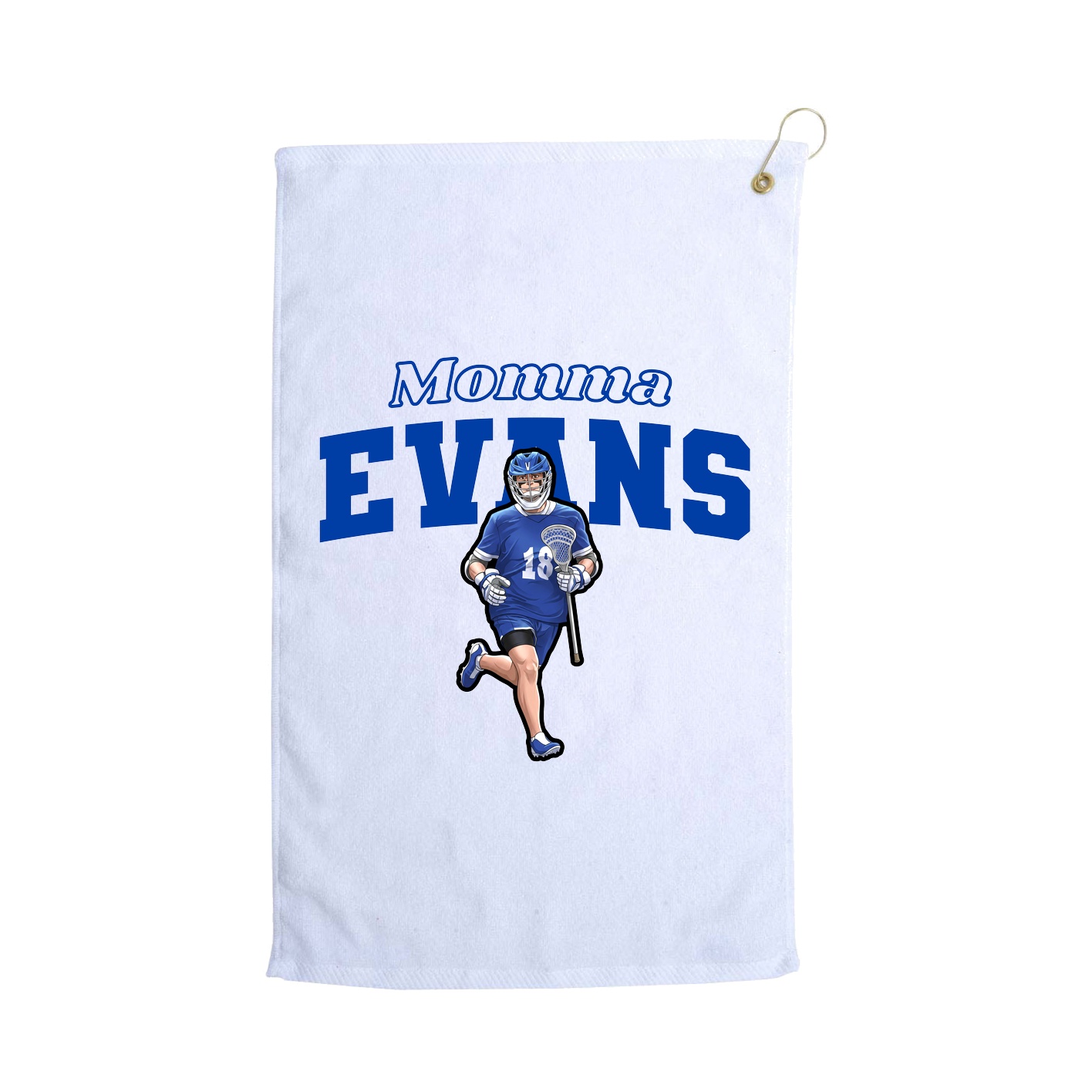Golf Towel — Mothers Day Block in White