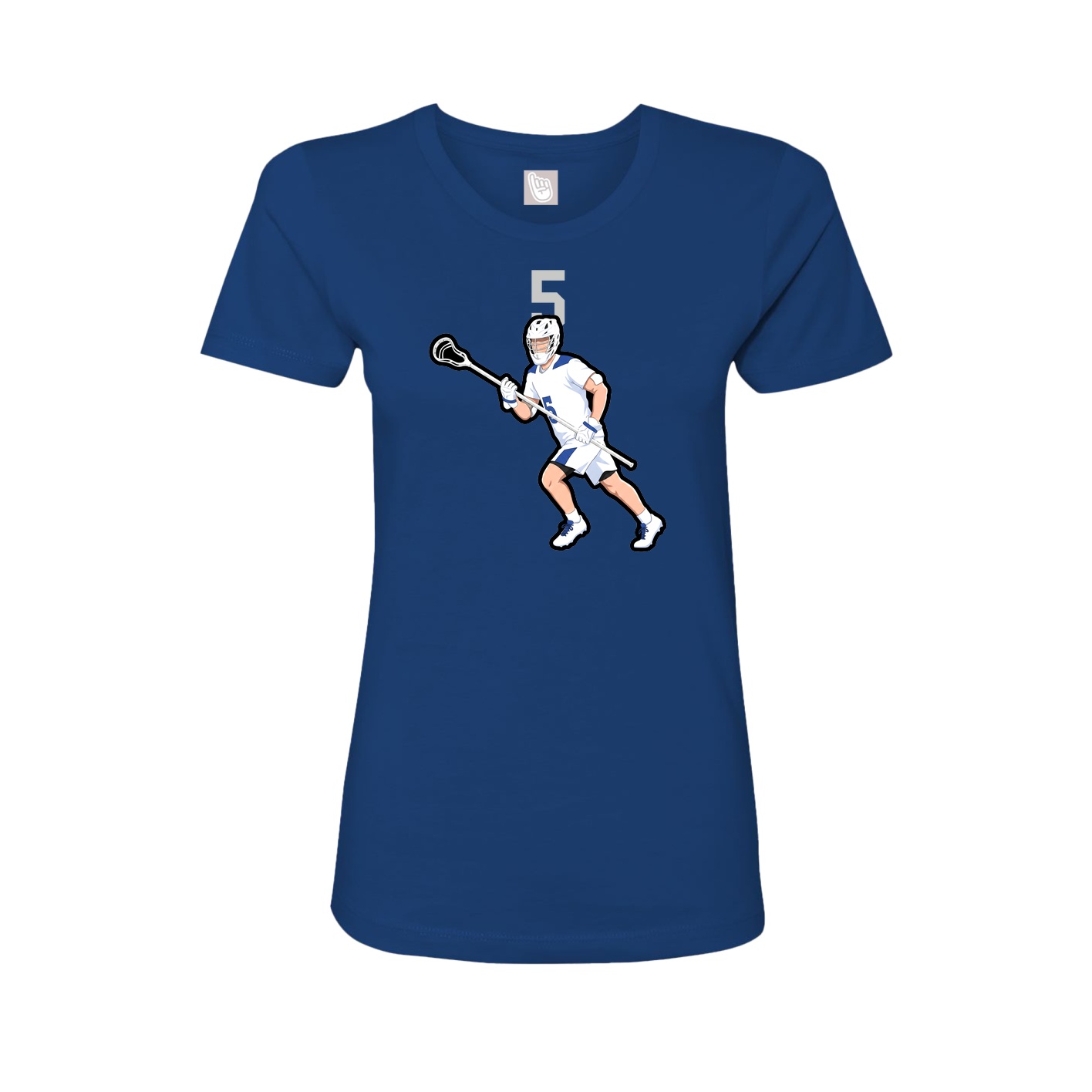 Womens Tee — Number Top in Royal