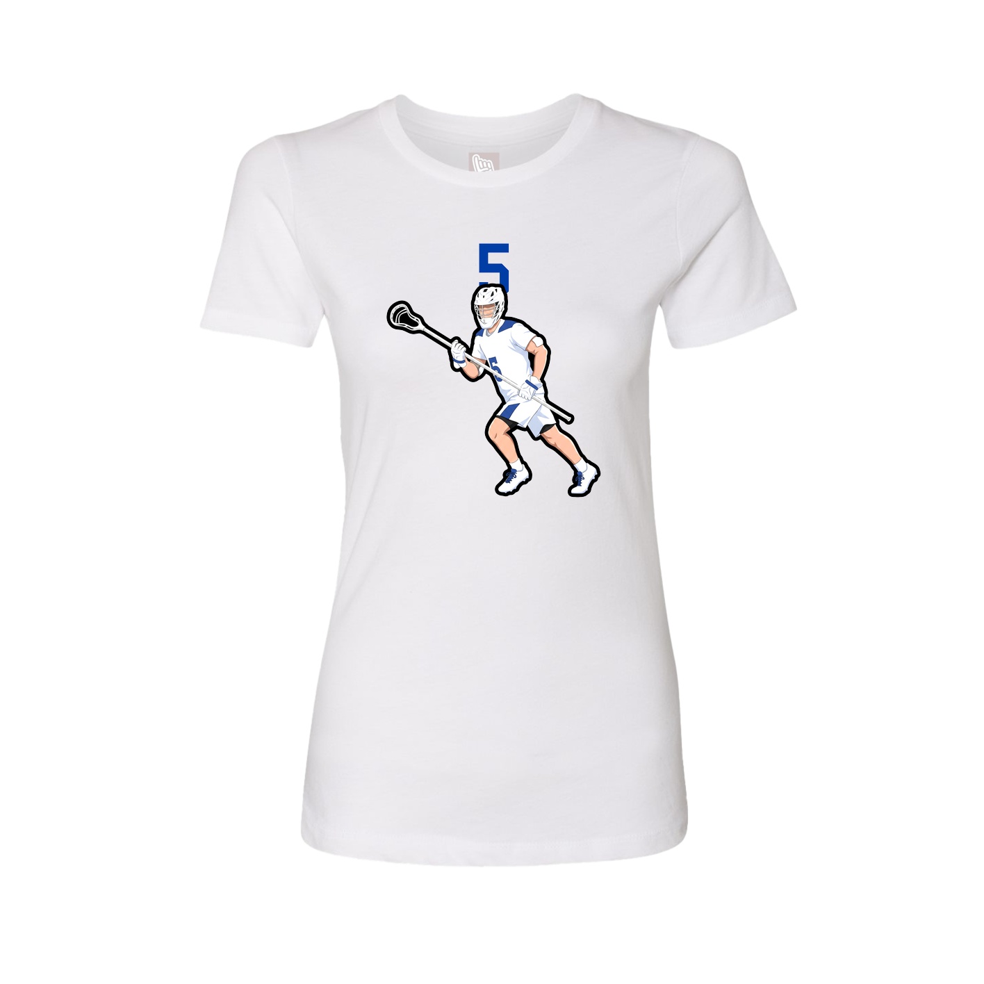 Womens Tee — Number Top in White