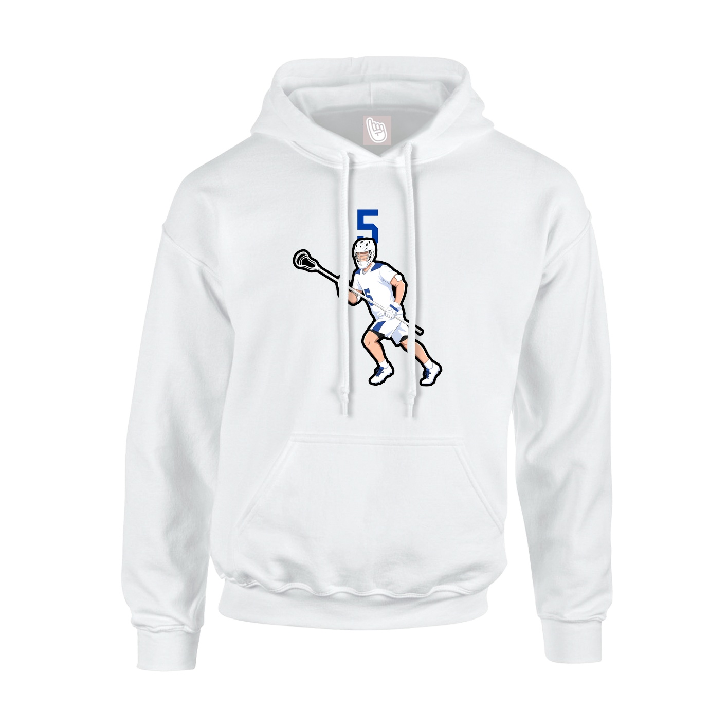 Hoodie — Number Top in White