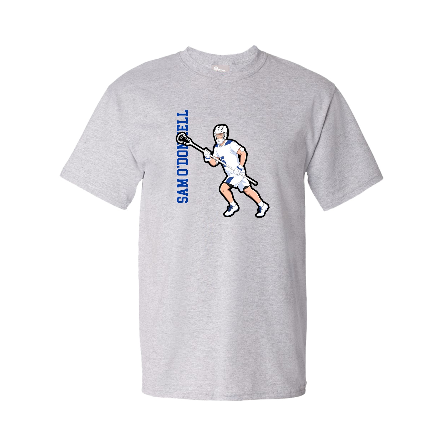 Youth Tee — Name Vertical in Grey