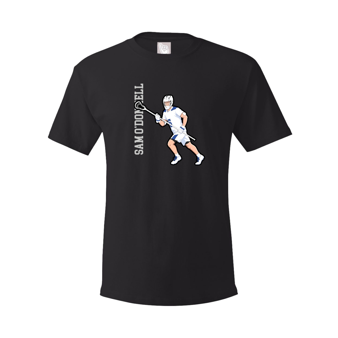 Youth Tee — Name Vertical in Black